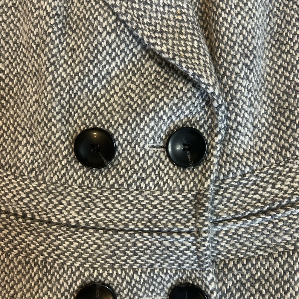 Etcetera Women’s Herringbone Pattern Tweed Blazer Jacket Wool Cotton Size 12 - Picture 8 of 11
